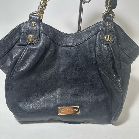 Betsey Johnson Black Shoulder Bag with Gold Hardware - Picture 3 of 16